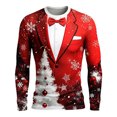 thumbnail image 1 of Playeras Para Gimnasio Para Hombre, Camiseta De Manga Larga Para Otoño E Invierno, Cuello Redondo, Estampado Completo, Ambiente Festivo, Celebración, 1 of 3