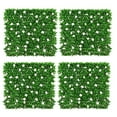 thumbnail image 1 of Gymax 4PCS Expandable Fence Privacy Screen Decorative Faux Ivy Panel w/ White Flowers, 1 of 10