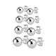 thumbnail image 4 of 12 Pares de Aretes con Forma de de material acero Inoxidable Mujer Joyas 3/4 / 5 / 6mm, 4 of 8