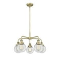 thumbnail image 5 of Innovations Lighting  Beacon - 5 Light 24" Stem Hung Chandelier Antique Brass/Matte White, 5 of 5