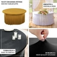 thumbnail image 4 of Efavormart Gold Wavy Spandex Fitted Round 1-Piece Tablecloth Table Skirt, Stretchy Table Cover with Ruffles - 5ft, 4 of 5