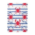 thumbnail image 2 of 54x54 Inch Tablecloth Polyester Square Tablecloth for Home Kitchen Dinner Decor Red Crabs and Blue Stripes, 2 of 9