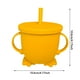 thumbnail image 2 of 2025 Vaso con pajita de silicona antiderrame para dos orejas, 1 unidad, vaso portátil con tapa y pajita para alimentos, a prueba de fugas, para viajes, picnics y uso diario, 2 of 3