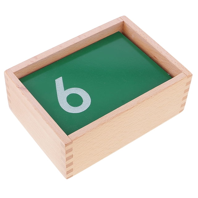 Material Matemáticas Número 0-9 Sunnimix Juguete Montessori Papel Lijado con Caja de Madera