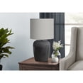 thumbnail image 3 of Lighting - 17"H Table Lamp - Black Ceramic - Gray Shade, 3 of 3