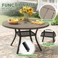 thumbnail image 2 of VOXBIN 42" Round Outdoor Patio Dining Table All-Weather Metal Frame with Adjustable Umbrella Hole(1 pieces), 2 of 8