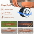 thumbnail image 6 of imerelez Hardshell Luggage Set 3-Piece, 20 Inch Carry-On Suitcase with Spinner Wheels TSA Lock, Lightweight Durable ABS for Travel Business, Copper Color, 6 of 8