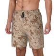 thumbnail image 2 of Mens Swim Trunks with Compression Liner Us Marine Desert Texture Quick Dry Beach Shorts, 2 of 7