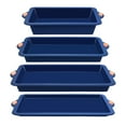 thumbnail image 4 of To encounter Silicone Baking Pans Set, 4 Pieces Nonstick Bakeware Set with Baking Pans, Baking Sheets, Cookie Sheets, Cake Pan with Metal Reinforced Frame More Strength, Navy Blue, 4 of 6