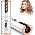 thumbnail image 1 of Yeacher Unbound Cordless Auto Rotating Ceramic Hair Curler USB Rechargeable Automatic Curling Iron LED Display Temperature Wave Curler White Color, 1 of 5
