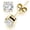 Yellow Gold, variant on 1/4 Carat Solitaire Diamond Stud Earrings Round Brilliant Shape 4 Prong Push Back (J-K Color, I2 Clarity) Platinum