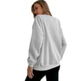 thumbnail image 5 of Womens Vintage Basic Oversized Crewneck Long Sleeve Solid Tunic Sweatshirts Pullover Tops, 5 of 8