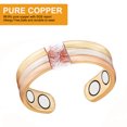 thumbnail image 6 of Wollet Copper Magnetic Bracelets+2 Copper Rings for Women, Set of 3 , Tri Color, Fashion Gift for Daughter Mom Wife, 6 of 9