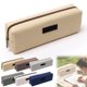 thumbnail image 1 of Estuche de lona para lápices para estudiantes, caja de almacenamiento de gran capacidad con capacidad para hasta 60 bolígrafos y lápices, bolsa de papelería delgada y portátil (azul marino, 1 pieza)., 1 of 8