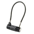 thumbnail image 1 of Visland 4-Digit Combination Lock Wire Rope Safety Coded Lock Zinc Alloy Multi-purpose Dormitory Gym Locker Cabinet Luggage Anti-theft Password Padlock, 1 of 7