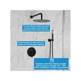 thumbnail image 4 of EastVita Round Shower System. 12 Inch Rainfall Shower Head With Handheld Combo. Wall Mounted Shower System Shower Fixtures With Pressure-Balanced Valve. Matte Black/Brushed Nickel, 4 of 8
