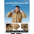 thumbnail image 4 of CAMEL Men's Puffer Coat Jacket Lightweight Down Alternative Packable Winter Outerwear Coats Brown, 4 of 11