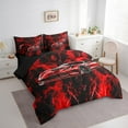 thumbnail image 3 of Erosebridal Red Race Car Bedding Sets King Size,Smoky Racing Car Comforter Sets with Sheets,Extreme Sports Theme Bed in a Bag King Size For Youth,Super Cozy Room Decoration Reversible,7-Piece, 3 of 6