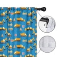 thumbnail image 4 of Blackout Kids Curtains,Excavator and Road Barrier Blue Pattern Children's Insulated Curtains Set Of 2,Bedroom Essentials,Toddler Room Decor 52"x63", 4 of 5