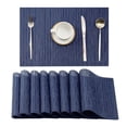 thumbnail image 1 of Juego de 8 manteles individuales Leetaltree Blue, resistentes al calor, antideslizantes, 1 of 9