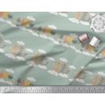 thumbnail image 2 of Soimoi Rayon Fabric Floral,Clouds & Cat Kids Print Sewing Fabric Yard 56 Inch Wide, 2 of 3
