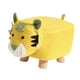 thumbnail image 5 of Taburete otomano de madera, muebles, dibujos animados, tapizado, bajo, asiento, sofá, taburete de té Amarillo, 5 of 9