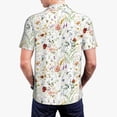 thumbnail image 3 of Balery Wildflower Watercolor Printed Men’s Short Sleeve Polo Shirt, Midweight Men's Shirt,Golf Polo shirts -4X-Large, 3 of 8