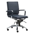 thumbnail image 2 of 25.99" X 26.78" X 38.39" Low Back Office Chair in Blue with Chromed Steel Base, 2 of 6
