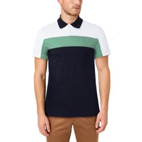 Ma Croix Mens Premium Lightweight Heritage Chest Stripe Pattern Polo Short Sleeve Pique Golf T Shirt