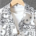 thumbnail image 6 of larppty Boys Summer Clothes 2 Piece Outfits Hawaiian Vacation Beach Short Sleeve Button Down Shirt & Shorts Sets (5-6 Years,White), 6 of 7