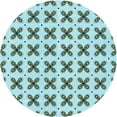 thumbnail image 1 of Ahgly Company Machine Washable Indoor Square Transitional Green Area Rugs, 3' Square, 1 of 7