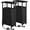 Black, variant on Narrow End Tables Living Room Set of 2 with Charging Station, Skinny Side Table with Fabric Drawers, Slim Nightstand for Bedroom, Small Spaces, Couch, Rustic Brown and Black