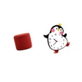 thumbnail image 6 of QSTDGVPW Round Ottoman Foot Rest Stool Bench Seat Chair Small Cylinder Sofa Tea Stool for Office Bedroom Nursery Apartment Cartoon Penguin Wooden Wall Clock Decorative Lovely Battery Powered, 6 of 8