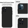 thumbnail image 3 of for iPhone 14 Pro Max Case, Silicone Upgraded [Camera Protection] Phone Case with [2 Screen Protectors], Soft Anti-Scratch Microfiber Lining Inside, 6.7 inch, Black, 3 of 5