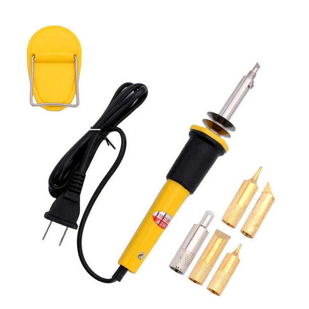 Pluma de pistola para soldar con 6 puntas, multiusos, calentamiento rápido portátil 110V 40W para suministros de artesanía tallado grabado ingeniería