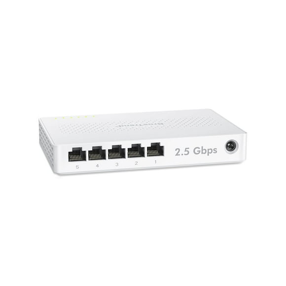 BrosTrend 5 Port 2.5GB Switch, Unmanaged Ethernet Switch for Game Console, PC, NAS, etc. 2.5 Gigabit Network Switch Fanless Plug & Play, Multi-Gigabi