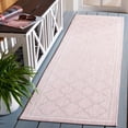 thumbnail image 2 of SAFAVIEH Courtyard Claudia Geometric Indoor/Outdoor Runner Rug, Pink/Beige, 2'3" x 8', 2 of 9