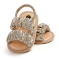 thumbnail image 6 of YMNXA Kids Toddler Girls Sandals Soft Sole Non Slip Open Toe Solid Color Comfortable Breathable Summer Walking Shoes For Daily Wear,Gold,0-6 Months, 6 of 6