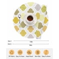 thumbnail image 6 of 13 Inch Round Placemats Set of 4, Yellow Orange Moroccan Non Slip Heat Insulation PP Table Mats, Vintage Boho Geometric Pattern Gray Washable Place Mats for Kitchen Dining Party Table Decor, 6 of 7