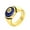 Gold Dark Blue, variant on Men's Stainless Steel Billiard 8 Ball Signet Lucky Gothic Biker Ring Silver Green Size 7
