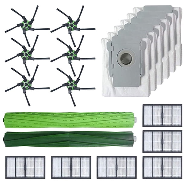Reemplazo de robots de barrido Cepillo de rodillo cepillos laterales filtros bolsa de polvo para Irobot Roomba S9