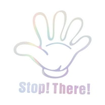 Unique Bargains Reflective Bumper Decal Colorful Laser Square STOP THERE Reflective Car Sticker Personalized Decoration Vehicle Body or Door or Window /Dashboard