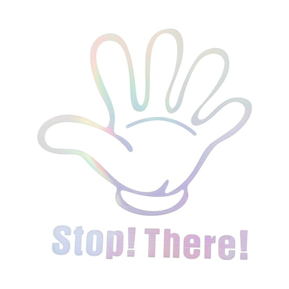 Unique Bargains Reflective Bumper Decal Colorful Laser Square STOP THERE Reflective Car Sticker Personalized Decoration Vehicle Body or Door or Window /Dashboard