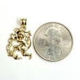 thumbnail image 2 of 10k yellow solid Gold Aquarius zodiac astrology Pendant charm fine jewelry 1.5g, 2 of 12