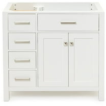 Ariel H036s-R-Bc Bristol 36" Single Free Standing Right Offset Vanity Cabinet Only - White