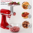 thumbnail image 3 of Food Grinder Attachment for  Mixers, Stainless Steel Dishwasher Safe Meat Mincer Accessories Set Included 3 Sausage Stuffer Tubes, 3 of 6
