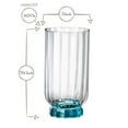 thumbnail image 2 of Bormioli Rocco Florian 14.5 oz. Highball Cocktail Beverage Drinking Glasses, Lucent Blue, Set of 4, 2 of 7
