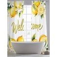 thumbnail image 5 of Yellow Lemons Sheer Curtains 96 Inch Length 2 Panels Set Window Treatments, Summer Fruits Leaves Pastoral Botanical Rod Pocket Semi Curtains for Living Room/Bedroom/Kitchen Décor, 104"W x 96"L, 5 of 7