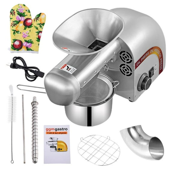 XIANERS Cold Press Oil Extractor 1800W Cold & Hot Electric Automatic Oil Press Extractor Cold & Hot Olive Press Stainless Steel Oil Press Machine For Avocado favorable