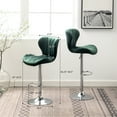 thumbnail image 6 of Red Velvet Upholstered Swivel and Height-Adjustable Barstools / Suitable for Outdoor Bars in Summer, 6 of 6